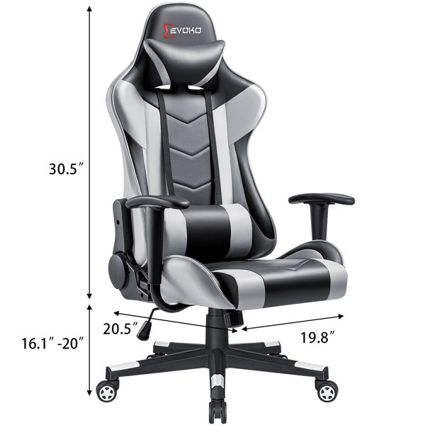 Devoko Reclining Ergonomic Swiveling PC & Racing Game Chair & Reviews